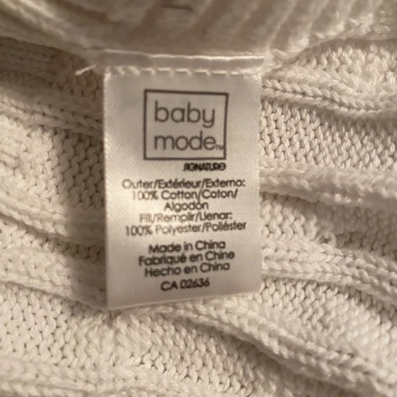 Baby Mode Signature White Bunny Rabbit Knit Security Blanket Lovey - Picture 4 of 5